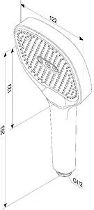 Лейка ручного душа Damixa Merkur хром 940020000 Лейка ручного душа Damixa Merkur хром 940020000, 2