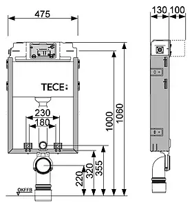 Инсталляция для подвесного унитаза TECEbox 9370000 Инсталляция для подвесного унитаза TECEbox 9370000, 2