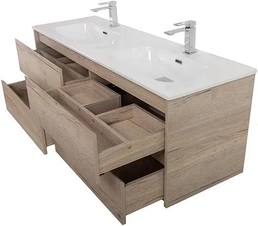 Тумба-умывальник подвесная BelBagno KRAFT 140 Rovere Galifax Bianco KRAFT-1400-4C-SO-2-RGB+BB1400-2-ETL