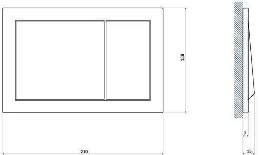 Клавиша смыва для унитаза Cersanit Enter 60174 хром матовый