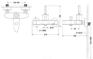 Смеситель для ванны Bravat Spring хром F679113C-01 Смеситель для ванны Bravat Spring хром F679113C-01, 2