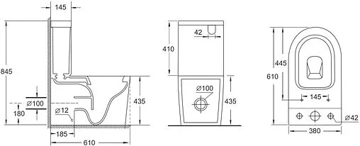 Чаша унитаза Aquanet Atago 2.0 C1 белый Atago 2.0 C1 Чаша унитаза Aquanet Atago 2.0 C1 белый Atago 2.0 C1