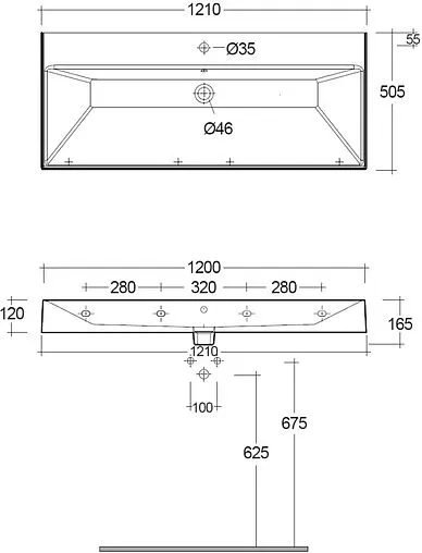 Раковина Kludi Resa 120 белый матовый 59WW12153