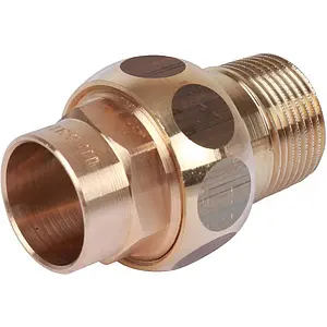 Американка пайка прямая переходная (плоское уплотнение) 22мм x 1"н Sanha 4331g 14331221 Американка пайка прямая переходная (плоское уплотнение) 22мм x 1"н Sanha 4331g 14331221, 1