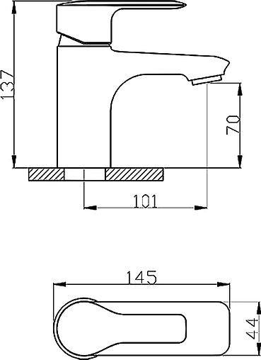 Смеситель для раковины Rossinka хром V35-11