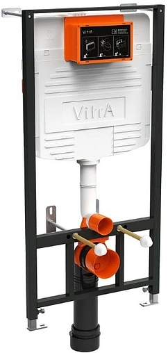 Комплект 5 в 1 VitrA S10 Spinflush 9842B003-7206 с кнопкой Uno 720-0280EXP хром глянцевый