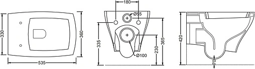 Унитаз подвесной ISVEA Palazzio белый 10PZ02001