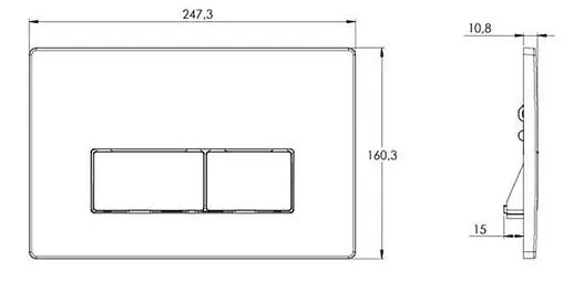 Клавиша смыва для унитаза Azario AZ-8200-0088/AZ-P58-0110 хром матовый Клавиша смыва для унитаза Azario AZ-8200-0088/AZ-P58-0110 хром матовый