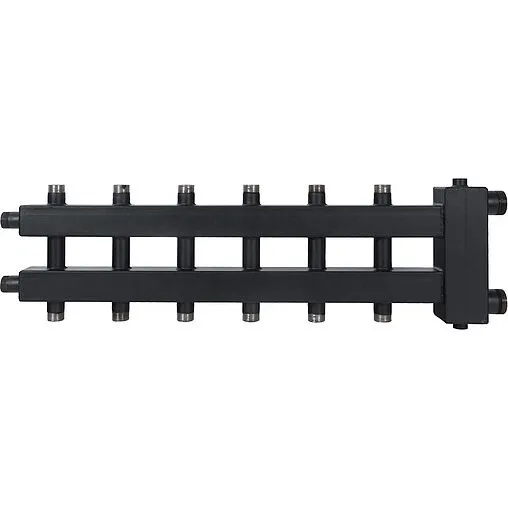 Распределительный коллектор 7 контуров с гидрострелкой 1½&quot;н x 1&quot;н Rommer RDG-0018-024037