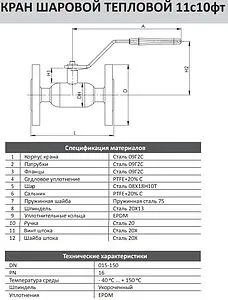 Кран шаровый фланцевый Ду80 Ру16 Broen 11с10фт КШТ 60.003.080.А.16, 3