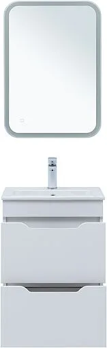 Тумба-умывальник Aquanet Практика 50 белый матовый 00330455+44050