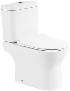 Унитаз-компакт безободковый BelBagno Steam белый BB130CPR+BB130T Унитаз-компакт безободковый BelBagno Steam белый BB130CPR+BB130T, 1