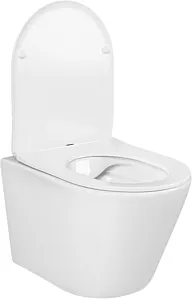 Унитаз подвесной безободковый Aquatek Вега белый AQ1904-00, 5