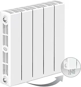 Радиатор биметаллический 5 секций нижнее левое подключение Rifar Supremo Ventil 350 RSVL35005 Радиатор биметаллический 5 секций нижнее левое подключение Rifar Supremo Ventil 350 RSVL35005, 1