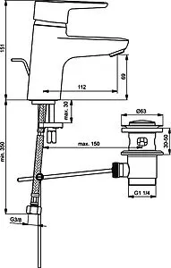 Смеситель для раковины Ideal Standard Connect blue хром B9914AA Смеситель для раковины Ideal Standard Connect blue хром B9914AA, 2