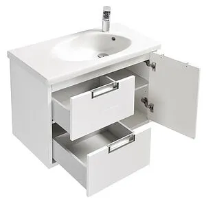 Тумба-умывальник подвесная Roca Etna 80 белый глянец 857301806+32700A000, 4