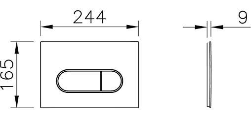 Клавиша смыва для унитаза VitrA Root Round 740-2200 белый глянцевый