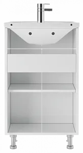 Тумба-умывальник напольный Айсберг Промо 50 белый DP2601T+4607152360141, 5