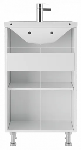 Тумба-умывальник напольный Айсберг Промо 50 белый DP2601T+4607152360141