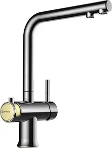 Смеситель для кухни с подключением к фильтру Omoikiri Hotaru-CH-BE хром/ваниль 4994052, 1