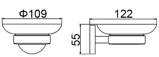 Мыльница Timo Saona чёрный матовый 13021/03