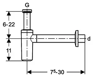 Сифон бутылочный для раковины Geberit хром 151.035.21.1 Сифон бутылочный для раковины Geberit хром 151.035.21.1, 2