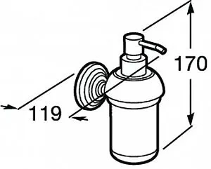 Дозатор для жидкого мыла Roca Carmen хром 817006001, 2