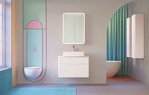 Шкаф-зеркало Jorno Pastel 60 белый жемчуг Pas.03.60/W, 5