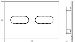 Клавиша смыва для унитаза ArtCeram INOX 711.000.BM черный матовый, 2