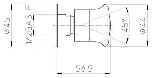 Душевая форсунка Bossini Onda-Mas хром I00133.030, 2