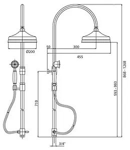 Душевая система без смесителя Cezares Elite хром ELITE-CAE-01-Bi Душевая система без смесителя Cezares Elite хром ELITE-CAE-01-Bi, 2
