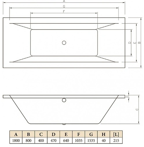 Ванна акриловая C-bath Poseidon 180x80 CBQ008002