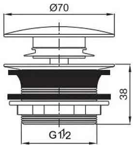 Выпуск автоматический для ванны Toni Arti чёрный матовый TA-A30BL Выпуск автоматический для ванны Toni Arti чёрный матовый TA-A30BL, 2