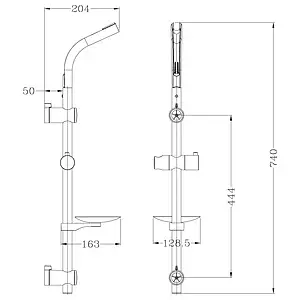 Душевая штанга Lemark хром LM8071C, 2
