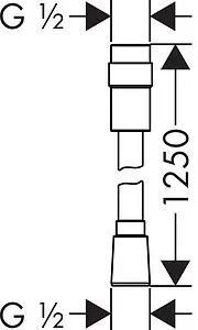 Шланг для душа Hansgrohe Isiflex с регулировкой напора 125см хром 28249000 Шланг для душа Hansgrohe Isiflex с регулировкой напора 125см хром 28249000, 2
