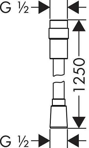 Шланг для душа Hansgrohe Isiflex с регулировкой напора 125см хром 28249000