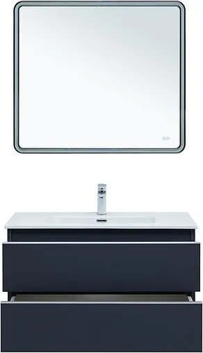 Тумба-умывальник подвесная Aquanet Вега 90 маренго 00329592+00323883