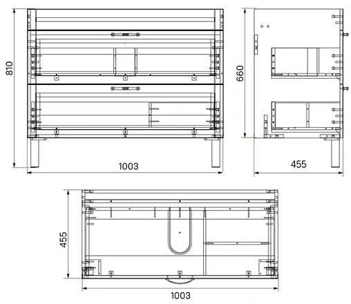 Тумба под умывальник напольная IDDIS Oxford 100 белый OXF10W1i95