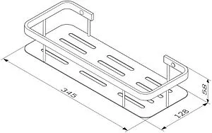 Полка Am.Pm Sense L хром A7453100 Полка Am.Pm Sense L хром A7453100, 2