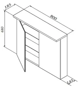 Шкаф-зеркало Am.Pm Spirit 80 белый M70MCX0801WG Шкаф-зеркало Am.Pm Spirit 80 белый M70MCX0801WG, 2