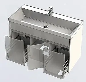 Тумба-умывальник Aquanet Латина 100 белый 00179637+00179392 Тумба-умывальник Aquanet Латина 100 белый 00179637+00179392, 4