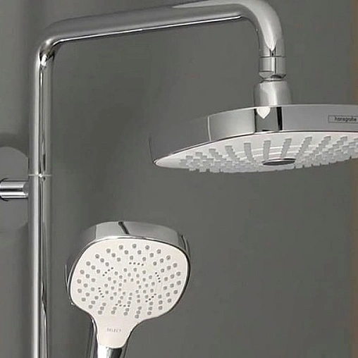Душевая система со смесителем для душа Hansgrohe Croma Select E 180 2jet хром/белый 27258400