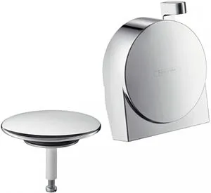 Внешняя монтажная часть сифона для ванны Hansgrohe Exafill S шлифованный никель 58117820, 1