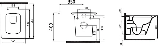 Унитаз подвесной Bien Lotus белый LTKA054GMVP0W3000
