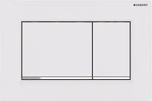 Клавиша смыва для унитаза Geberit Sigma 30 115.883.JT.1 кнопки/белый матовый, полоска/хром глянцевый, 1