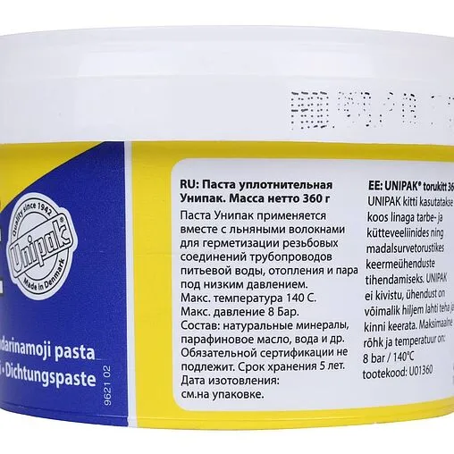 Паста уплотнительная 360г Unipak 5000036