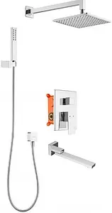 Душевая система со смесителем для ванны Swedbe Platta хром 5546 Душевая система со смесителем для ванны Swedbe Platta хром 5546, 3