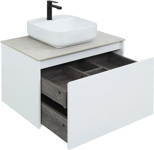 Тумба-умывальник подвесная Aquanet Nova Lite 75 белый 00242275+00242338