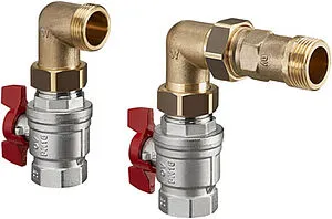 Комплект угловой шаровых кранов с фитингами 1"в x 1"н Oventrop Multidis SF 1404780 Комплект угловой шаровых кранов с фитингами 1"в x 1"н Oventrop Multidis SF 1404780, 1