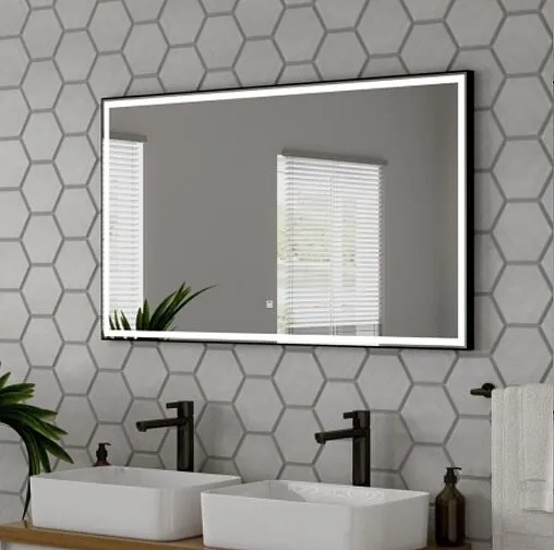 Зеркало с подсветкой Continent Aralia Black Led 120x70 чёрный ЗЛП1495